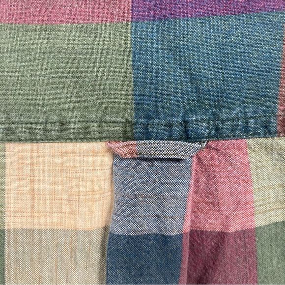 Blue Spruce Womens Shirt SZ L 100% Cotton Button Up Multicolored Plaid VIntage - Picture 6 of 10